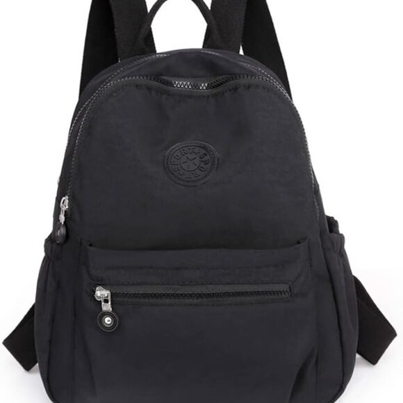 Mini Nylon Backpack Small Purse Lightweight Daypack Casual Travel Black - Picture 1 of 7